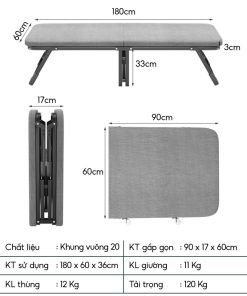 Giường gấp có bánh xe NIKITA NKT-Q125
