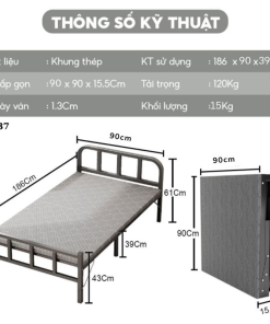 Giường gấp gọn tiện lợi NIKITA NKT-Q137