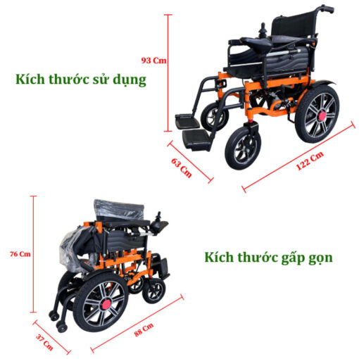 Xe Lăn Điện Cho Người Khuyết Tật Gấp Gọn NIKITA XLD-1650