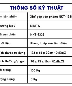 Giường xếp văn phòng Nikita NKT-1335