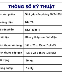 Giường gấp văn phòng Nikita NKT-1331-4