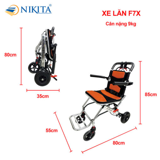 Xe Lăn Du Lịch Siêu Gọn Nhẹ Nikita NKT-F7X