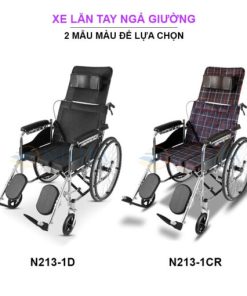 Xe lăn tay ngả giường có bô Nikita N213-1