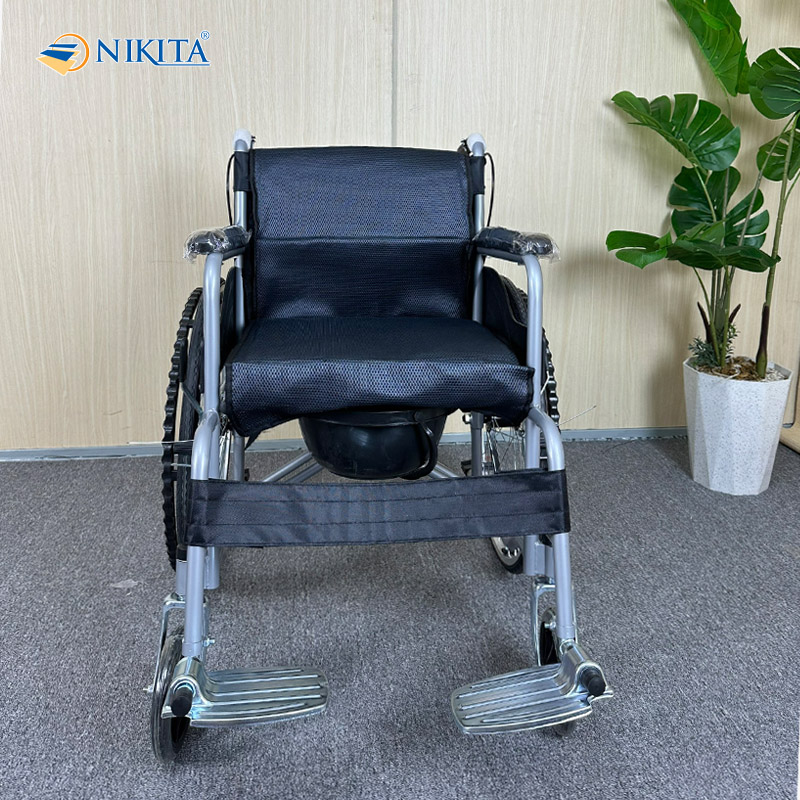Xe lăn có bô vệ sinh Nikita S213-3+D