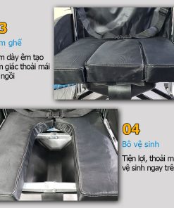 Xe lăn tay có bô vệ sinh Nikita N213-3