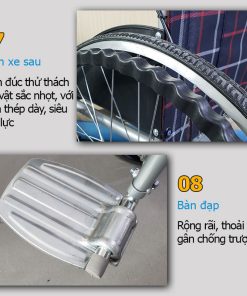 Xe lăn tay có nệm Nikita S213-5CR