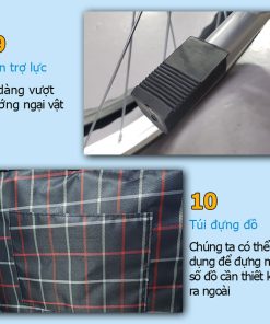 Xe lăn tay có nệm Nikita S213-5CR