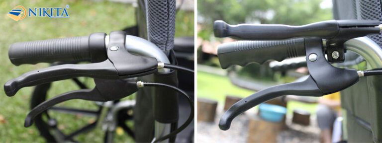 Xe lăn tay ngả giường bằng pittong có lót nệm N216-3PTX