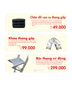 Tổng Hợp Phụ Kiện Thang Gấp, Thang Rút Đơn, Đôi NIKITA