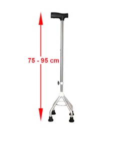 Gậy Tập Đi Inox 4 Chân Nhọn Cho Người Già NIKITA GNG-4NHON