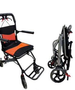 Xe lăn khung sắt du lịch sơn đen xám Nikita NKT-F7G